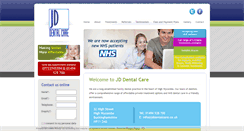 Desktop Screenshot of jddentalcare.co.uk