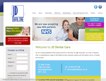 Tablet Screenshot of jddentalcare.co.uk
